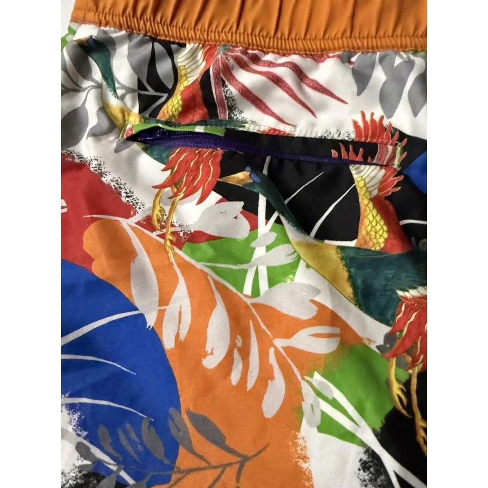 Robert Graham Men Swim/Board Lined Trunks Multi-Colored Flowers Size 36